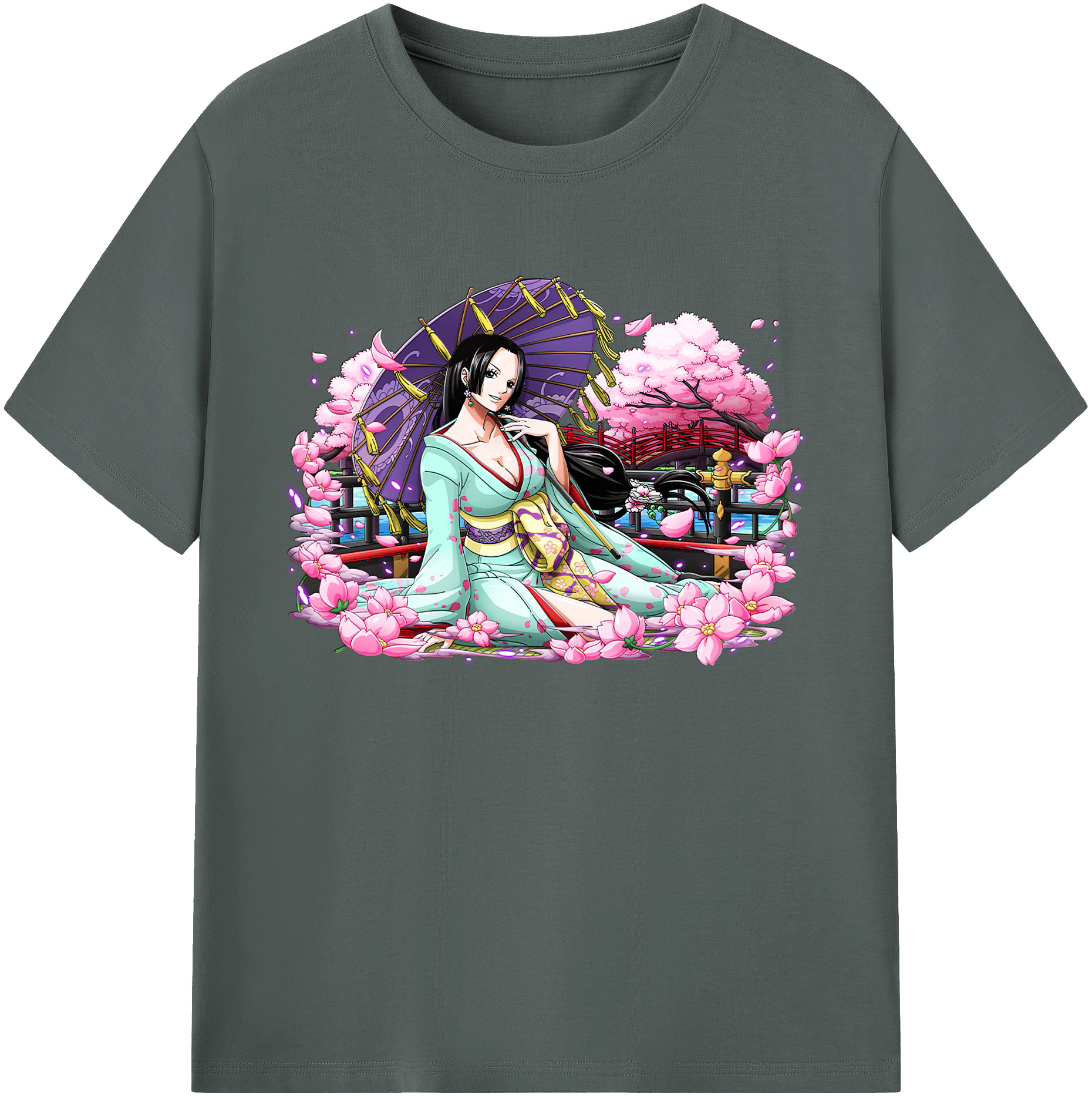 ワンピース ボア・ハンコック ONE PIECE Boa·Hancock 綿100％ メンズ半袖Tシャツ｜肌触りやわらか＆通気性